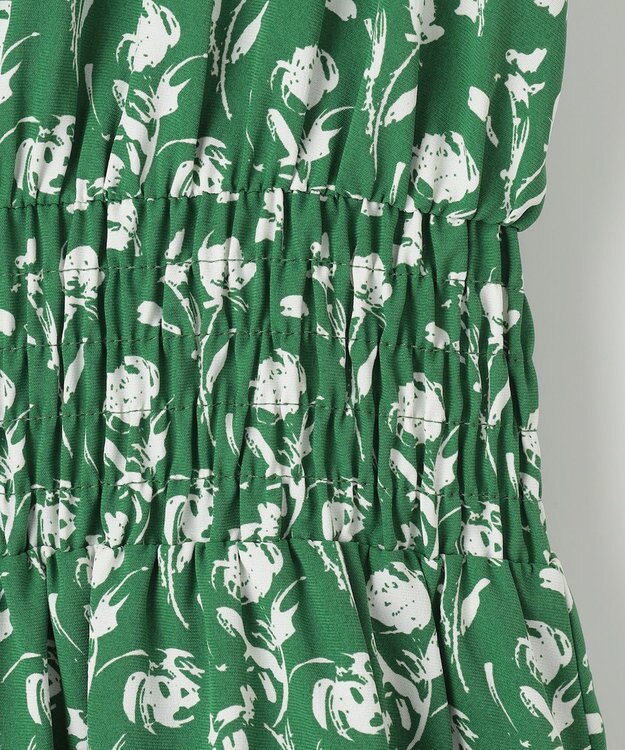 Feroux 【美人百花7月号掲載】フラワープリント ワンピース グリーン系9