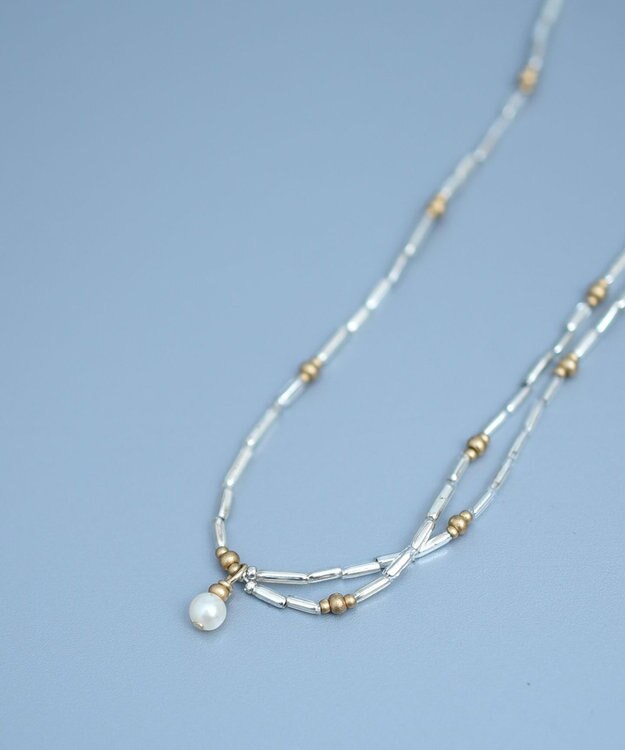 monshiro シルバーグラスネックレス(ススキネックレス) ホワイト