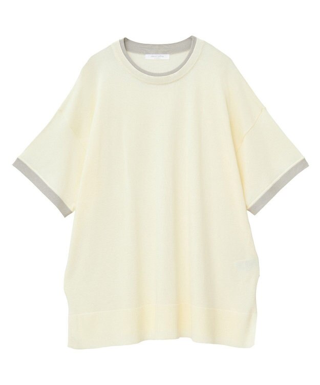 Green Parks 冷やっとすずやかレイヤーニットプルオーバ Off White