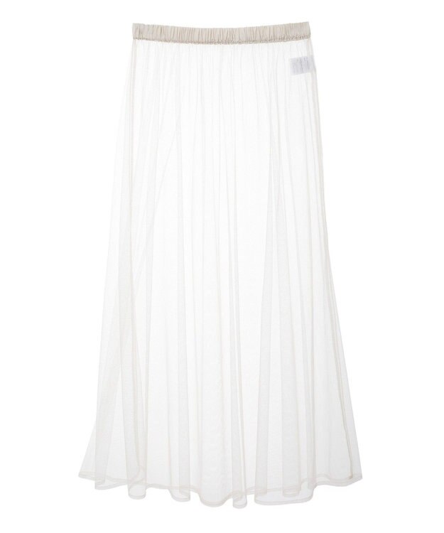 Green Parks SET2点マーブル柄＋チュールスカート Ivory