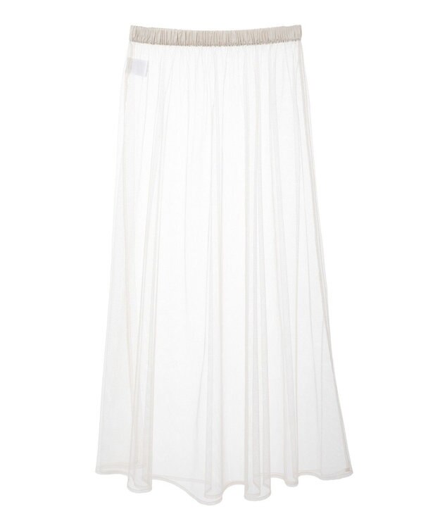 Green Parks SET2点マーブル柄＋チュールスカート Ivory