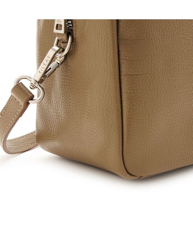 MioFIRANO レクタングル本革ハンドバッグ 2WAY　fiLEAT フィリート GRAY