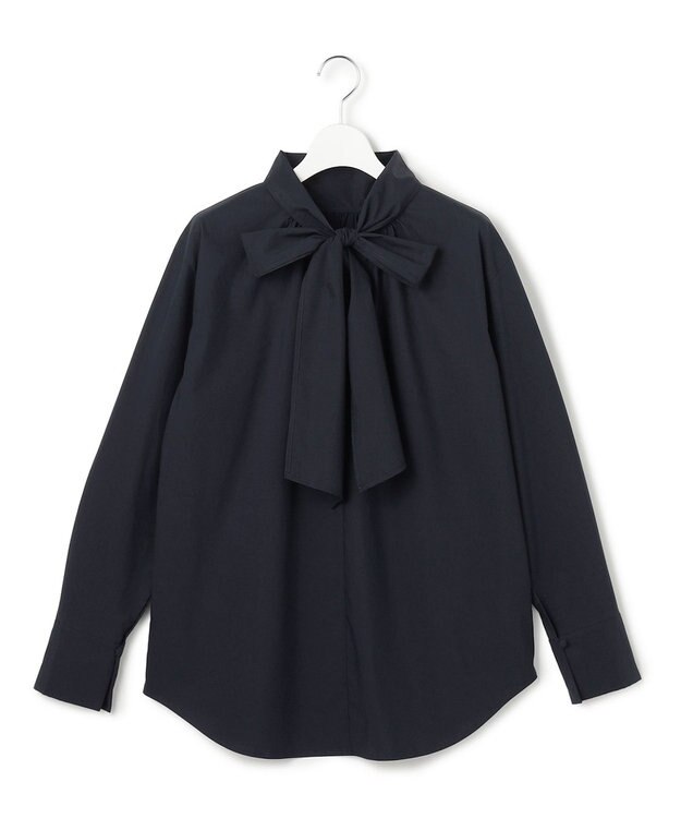 23区 L 【滝沢眞規子さん着用/Oggi掲載】ストレッチライトタイプライター 2WAY ボウタイブラウス ネイビー系