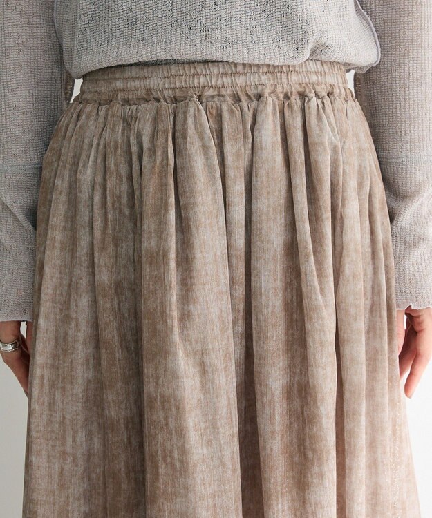 Green Parks SET2点マーブル柄＋チュールスカート Ivory