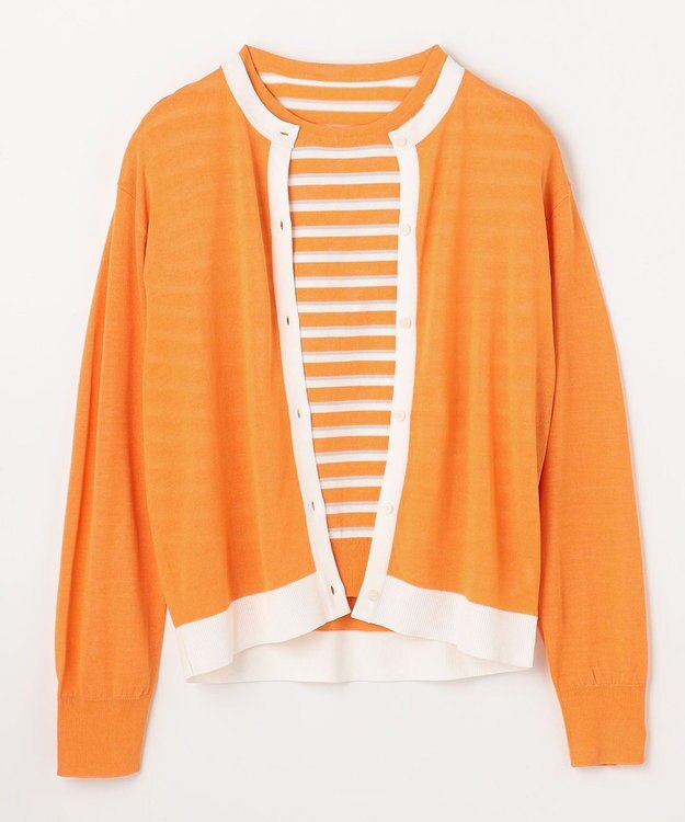 ANY ツインニットセット（ノースリーブニット＋カーディガン） マリーゴールド