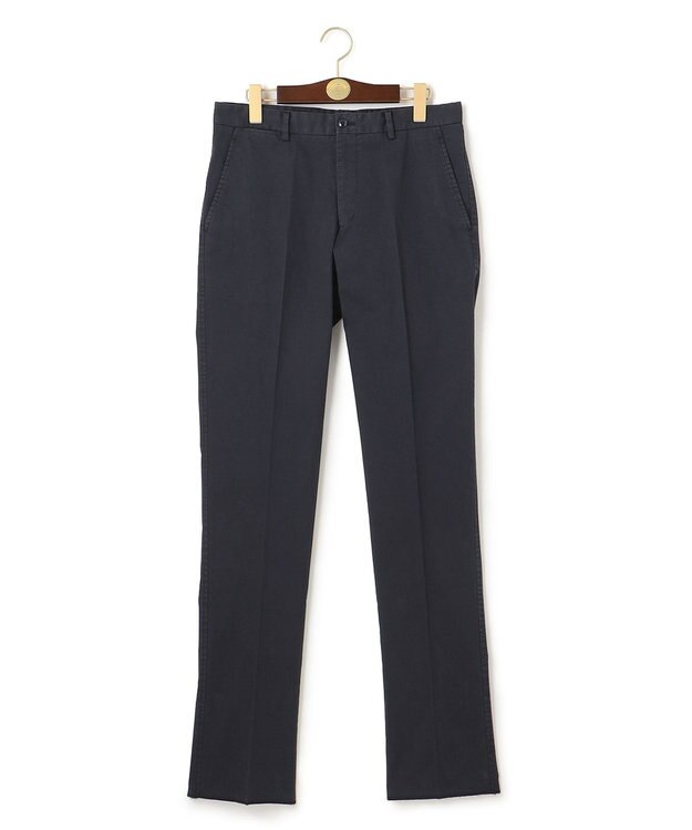 J.PRESS MEN オーガニックコットントリコチンストレッチ スローンパンツ ネイビー系