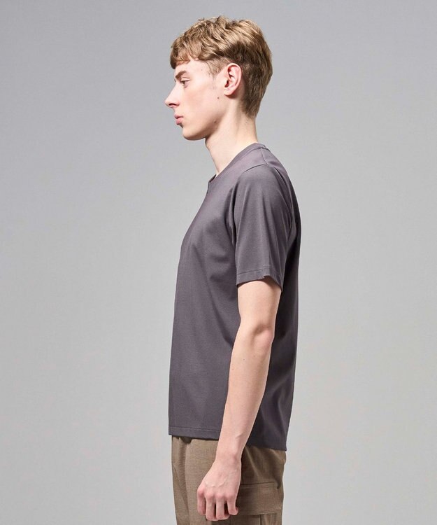 JOSEPH HOMME 【新色追加】ハイゲージベアスムース　VネックＴシャツ グレー系