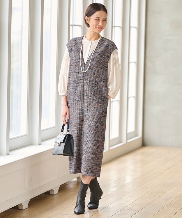 自由区 【洗える】エアーフロストタンブラー ブラウス ベージュ系