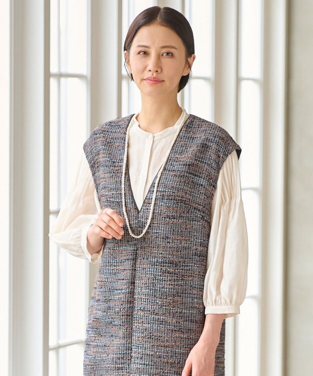 自由区 【洗える】エアーフロストタンブラー ブラウス ベージュ系