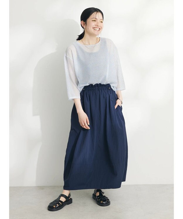 CRAFT STANDARD BOUTIQUE シアーストライププルオーバー Blue