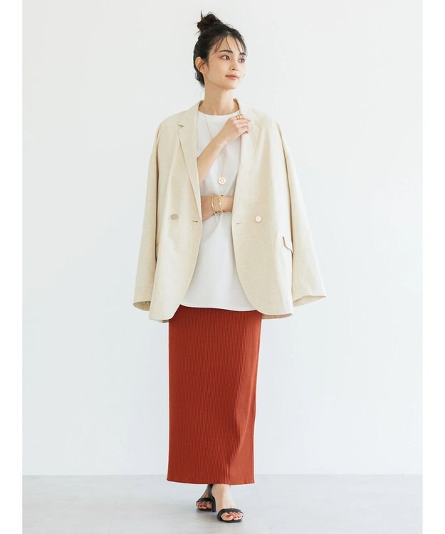 AMERICAN HOLIC 抗菌防臭　Ｄａｉｌｙ！　裾ラウンドカットチュニック Off White