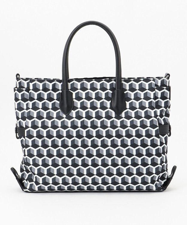 Y'SACCS キュービックモノグラム　2WAYトート　Sサイズ ブラック