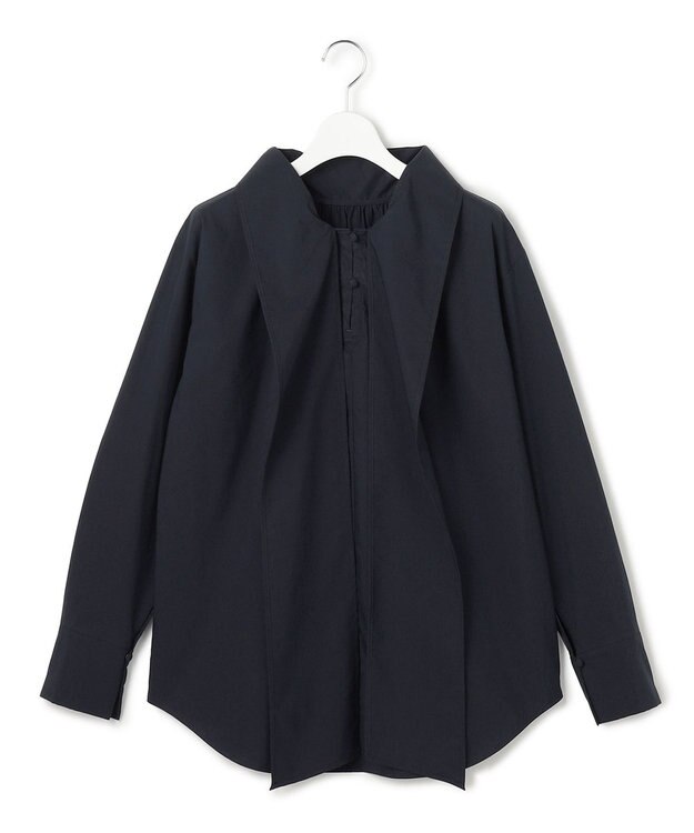 23区 L 【滝沢眞規子さん着用/Oggi掲載】ストレッチライトタイプライター 2WAY ボウタイブラウス ネイビー系