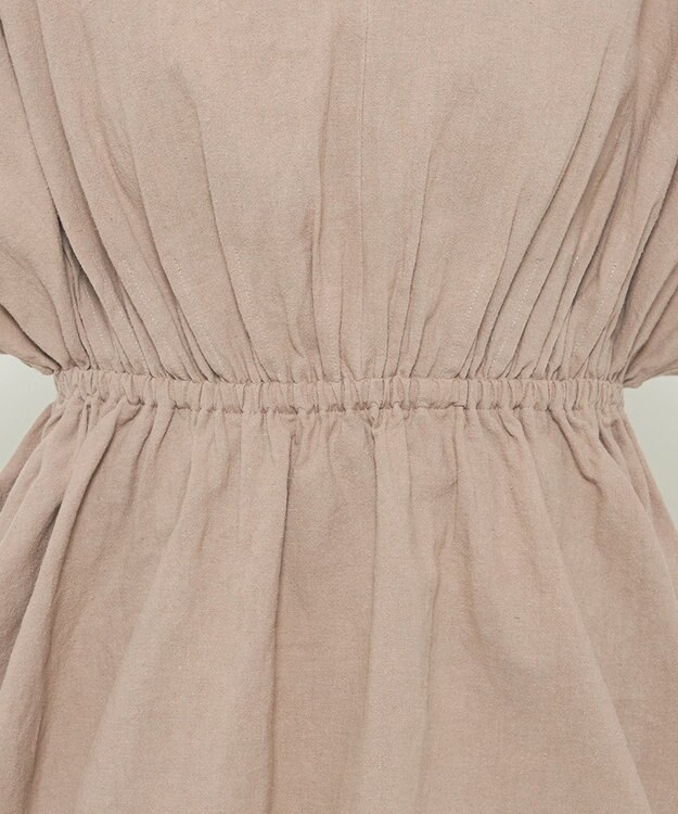 uncrave コットンリネンボイル ペプラムブラウス トープ