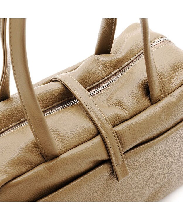 MioFIRANO レクタングル本革ハンドバッグ 2WAY　fiLEAT フィリート GRAY