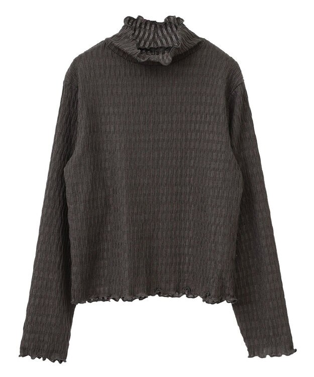 Green Parks ・Ｐｅｔｉｔ　Ｆｌｅｕｒ　ジャカードハイネックロンＴＥ Charcoal Gray