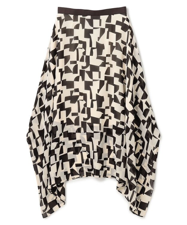 BEIGE， LUCIE / ランダムヘムスカート Absinthe×Brown