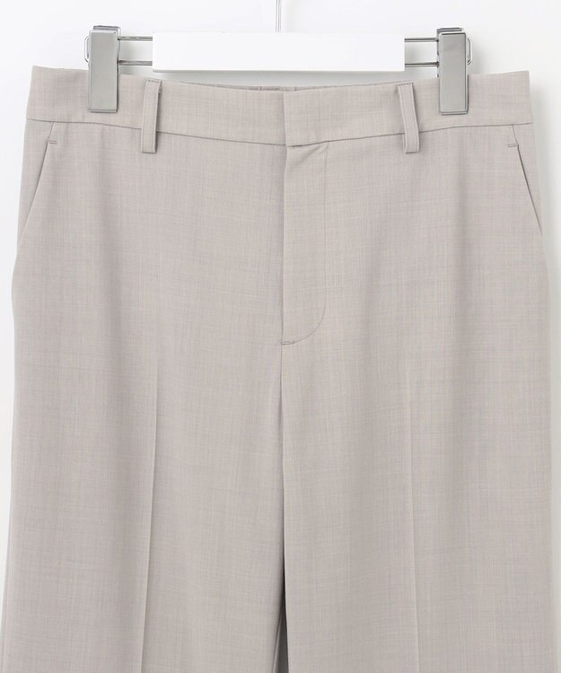 自由区 【セットアップ対応・洗える】ウールブレンドセットアップ パンツ ライトグレー系