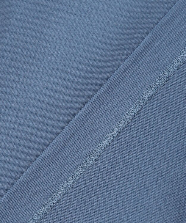 23区 シルキータッチ ベーシック Tシャツ ダルブルー系