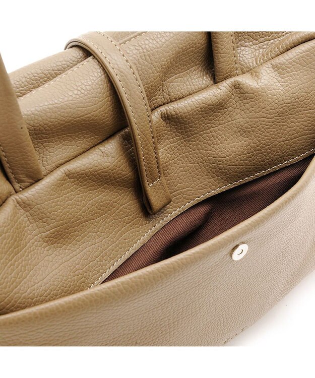 MioFIRANO レクタングル本革ハンドバッグ 2WAY　fiLEAT フィリート GRAY