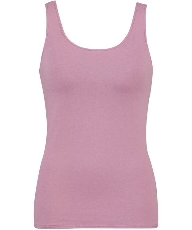 Wing カップ付きタンクトップ 綿混(身生地部) ラク きれいなバストシルエット 【シンクロブラトップ 綿混タイプ】 ブラトップ ET1132 ウイング／ワコール ロマンピンク