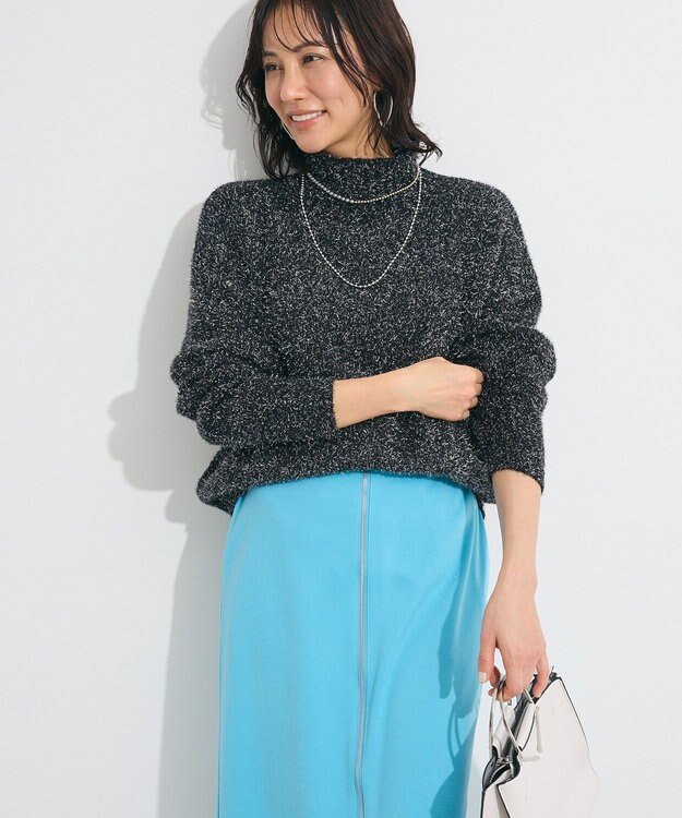 Green Parks ・Ｐｅｔｉｔ　Ｆｌｅｕｒ　ラメタートルニット Black