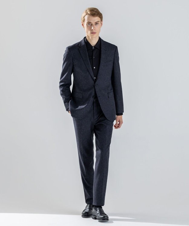 JOSEPH HOMME 新素材【セットアップ対応】カラーネップストレッチ 　テーラードジャケット ネイビー系