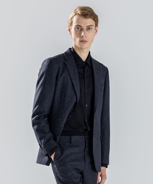 JOSEPH HOMME 新素材【セットアップ対応】カラーネップストレッチ 　テーラードジャケット ネイビー系