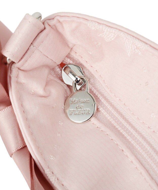 Maison de FLEUR リボンジャカード2Wayミニトートバッグ Pink