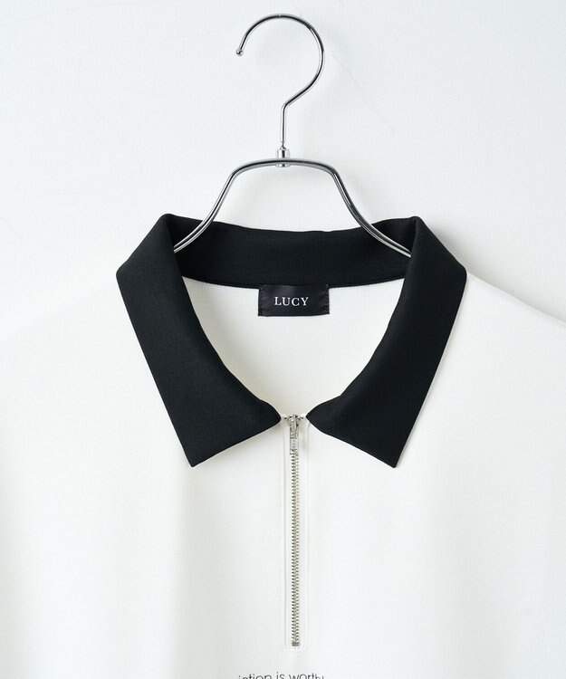 WEGO ドルマンポンチハーフジップT（S） ブラック