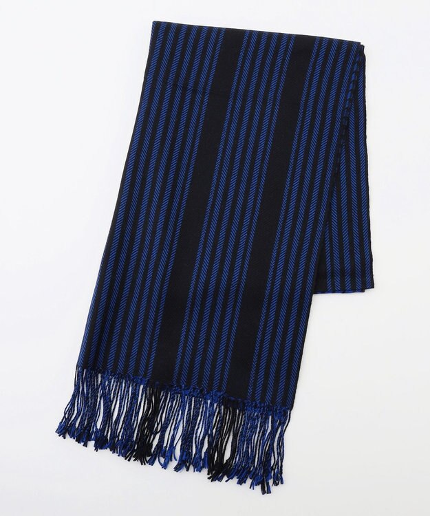 ICB コンビネーションチェックカシミヤストール ブルー柄系