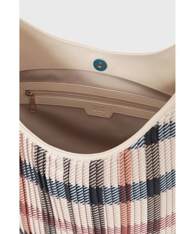 DAKS 【軽量】ポリエステル ハウスチェック ホーボーショルダーバッグ ベージュ