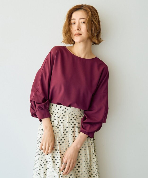 YECCA VECCA 2wayボリューム袖ブラウス Bordeaux