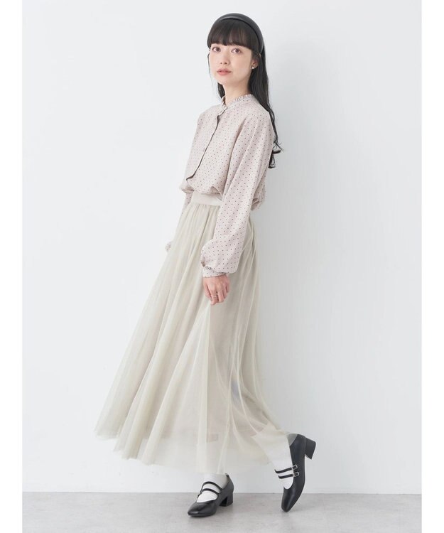 earth music&ecology ２ＷＡＹフリルブラウス Dot