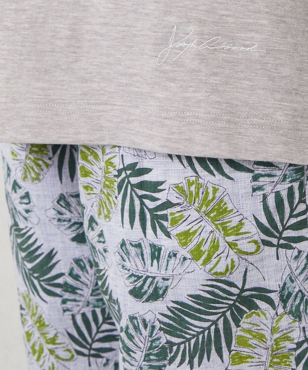 JOSEPH ABBOUD MOUNTAIN 【SPACE／UNISEX】リーフプリント イージーショートパンツ カーキ系5