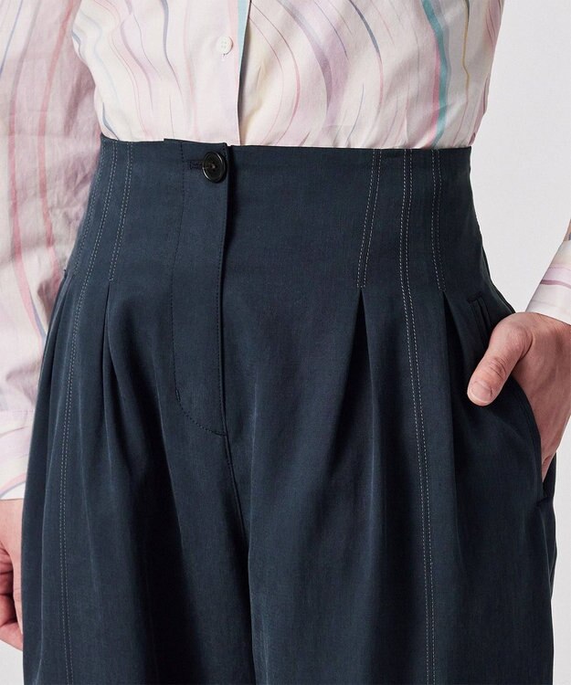 Paul Smith ツイル タック パンツ ネイビー