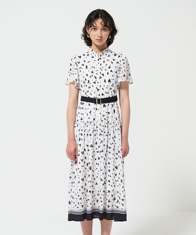 GRACE CONTINENTAL ハートレオパードプリントワンピース キナリ