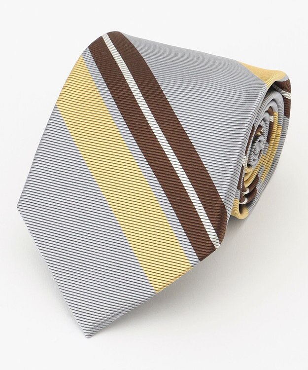 J.PRESS MEN シルクツイルストライプ ネクタイ イエロー系2