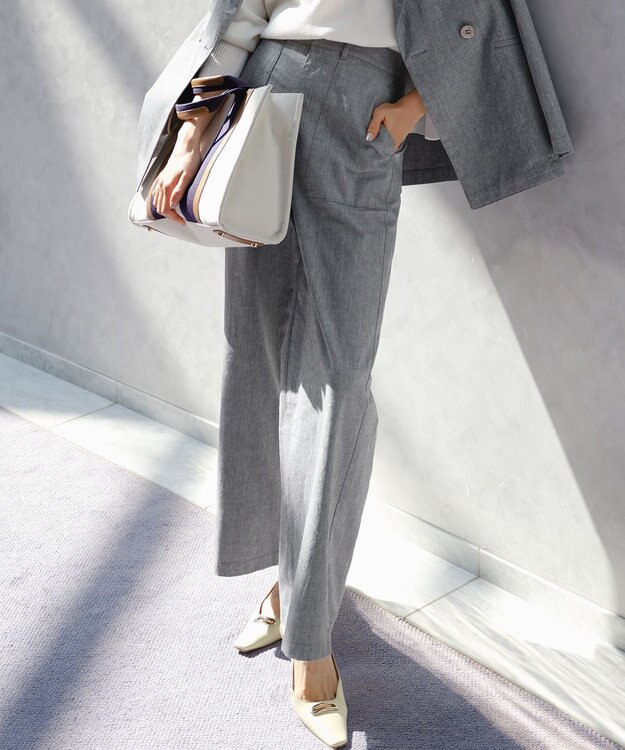 23区 スラブツイルストレッチ ベイカーパンツ ネイビー系