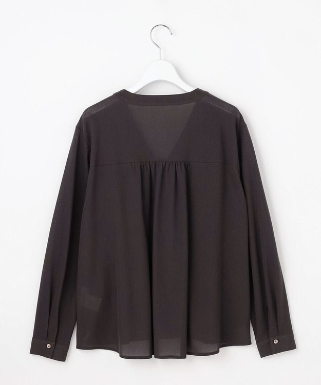 J.PRESS LADIES 【冷房対策に】シアードライトリコット Vネック カーディガン ダークブラウン系