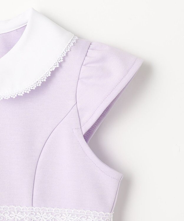 ANY KIDS 【2点セット】リボンボレロジャケット+シフォンプリーツ ワンピース ラベンダー