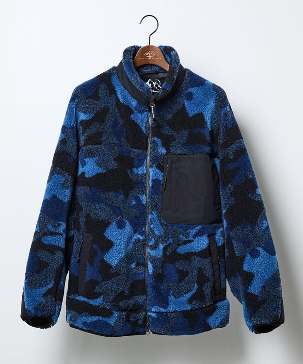 JOSEPH ABBOUD MOUNTAIN 【軽量】カモフラージュフリース ブルゾン ネイビー系7