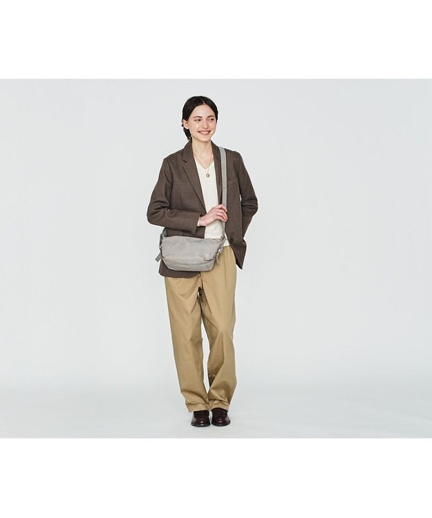 genten ヴィンテージバッファロー小 グレー