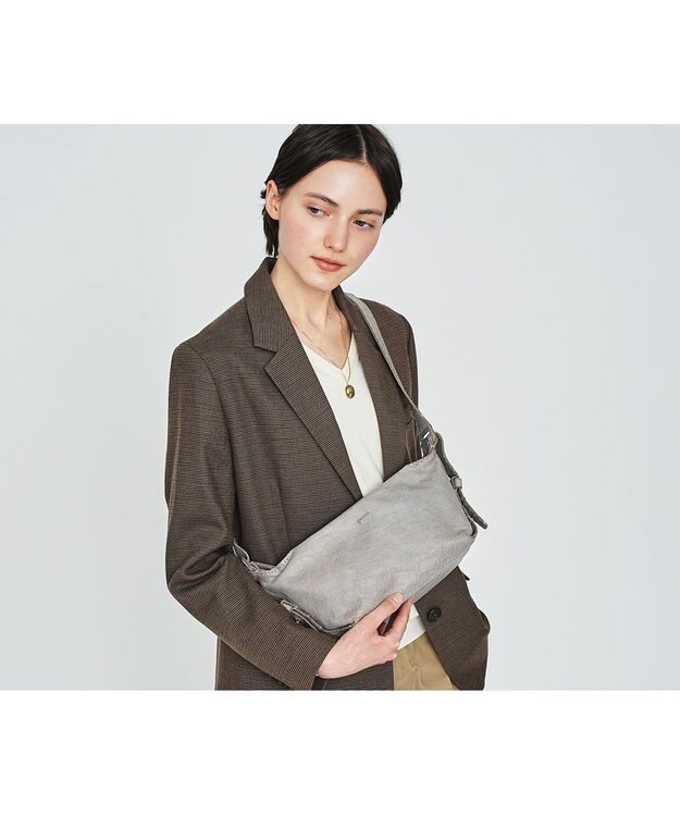 genten ヴィンテージバッファロー小 グレー