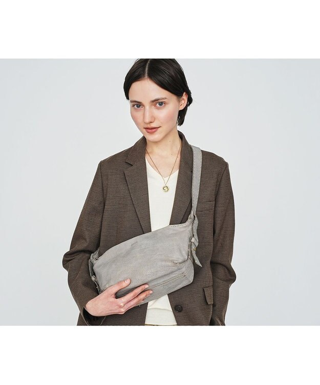 genten ヴィンテージバッファロー小 グレー