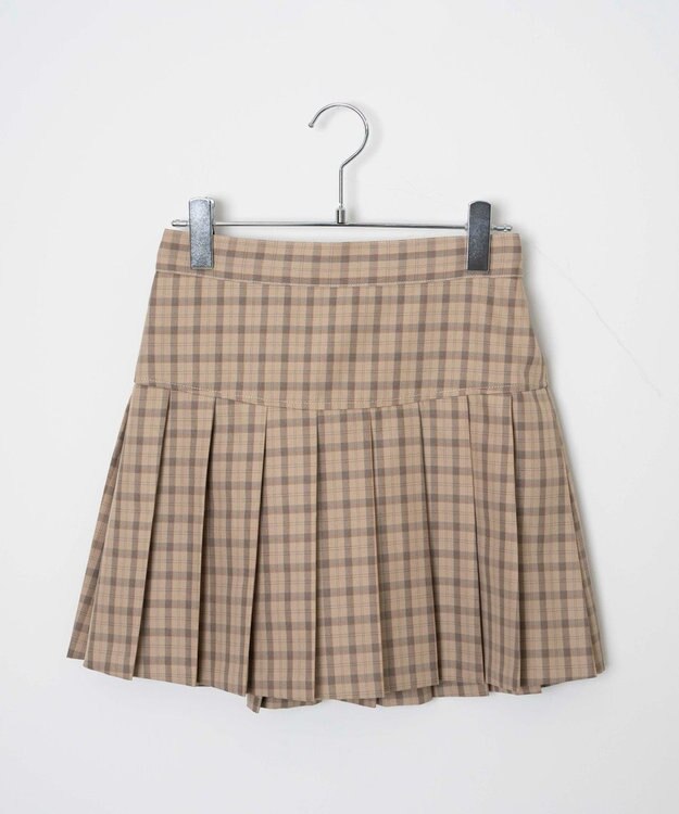 WEGO 【SCHOOL ITEM】プリーツスカパン ベージュチェック1