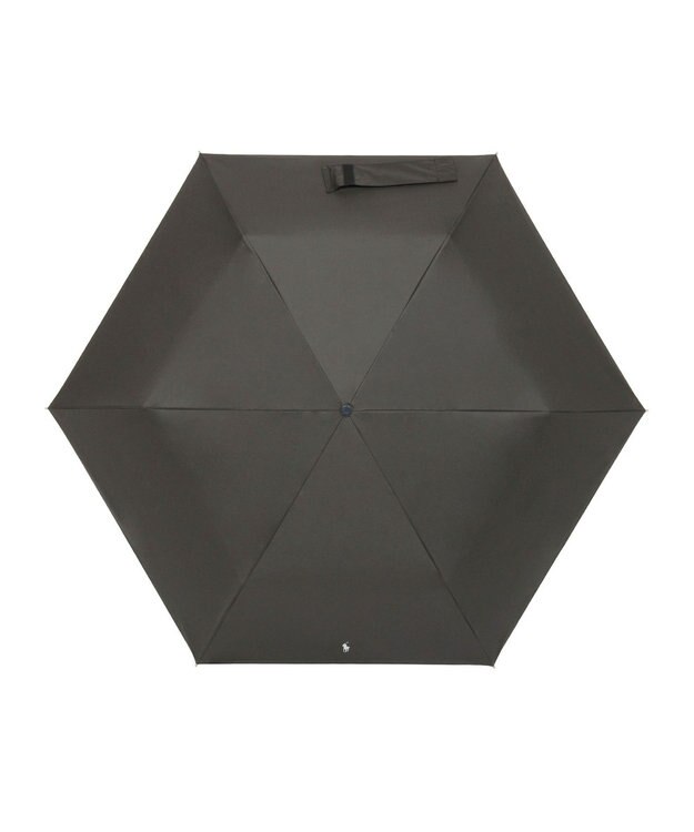 MOONBAT 【遮熱・遮光】POLO RALPH LAUREN(ポロ ラルフローレン)無地 PP刺繍 晴雨兼用 雨傘 折りたたみ傘 簡単開閉 ブラック