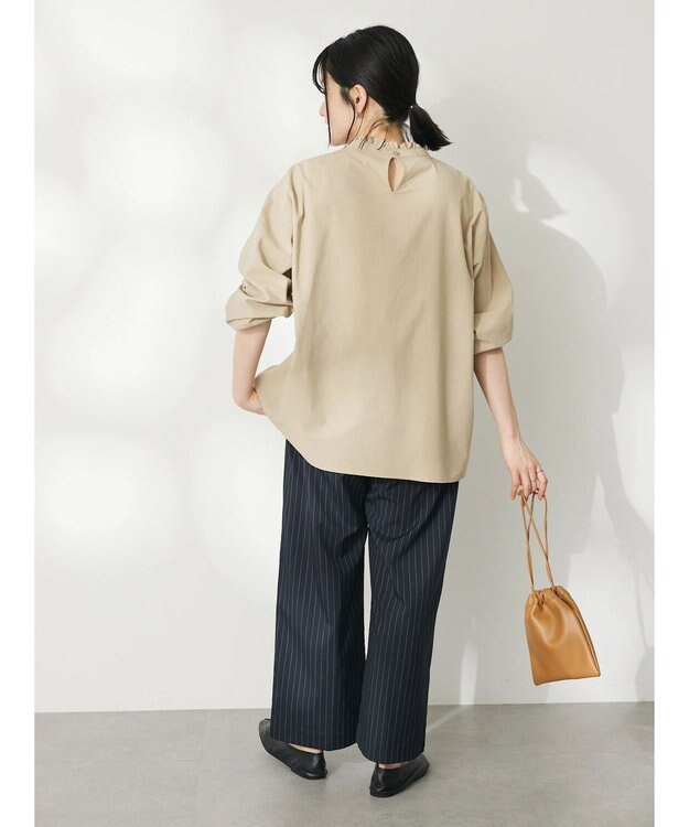 CRAFT STANDARD BOUTIQUE イージーケアピンストライプテーパードパンツ Stripe Navy