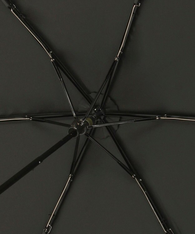 MOONBAT 【遮熱・遮光】POLO RALPH LAUREN(ポロ ラルフローレン)無地 PP刺繍 晴雨兼用 雨傘 折りたたみ傘 簡単開閉 ブラック