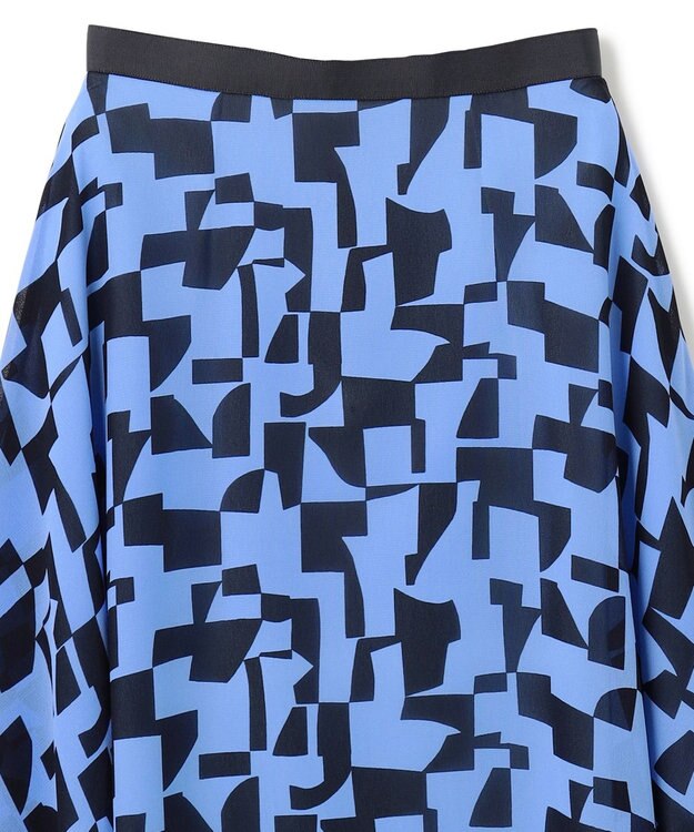 BEIGE， LUCIE / ランダムヘムスカート Sax × Navy